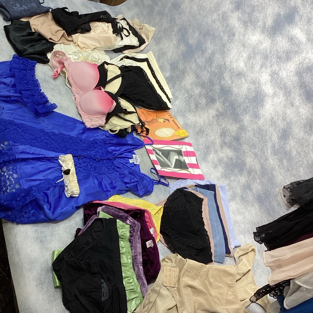 Lingerie Lot 36 Pc Lot Bras Undies Slips Victoria Secret Velvet Modern/Vintage